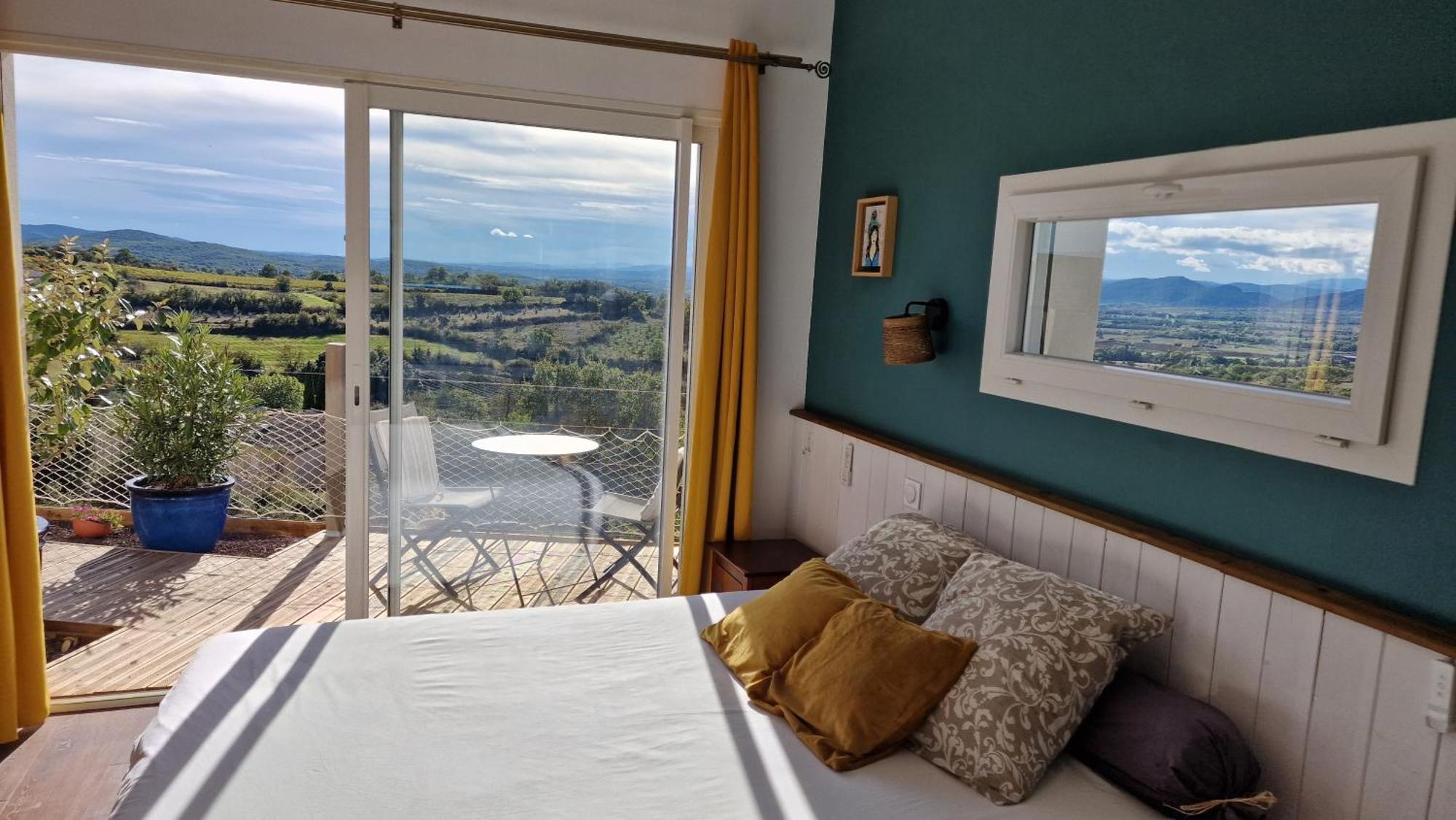 Reve D'Escapade Chambre Avec Vue Sublime Sur Les Cevennes Ardechoises Barjac  Exteriér fotografie